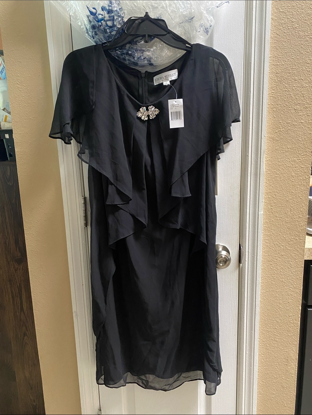 NWT Emma Street black midi dress.